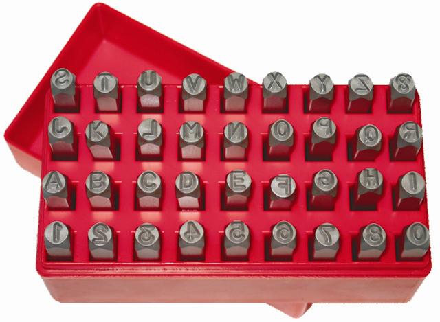 6.0mm Letter & Number Punch Set 36 Piece