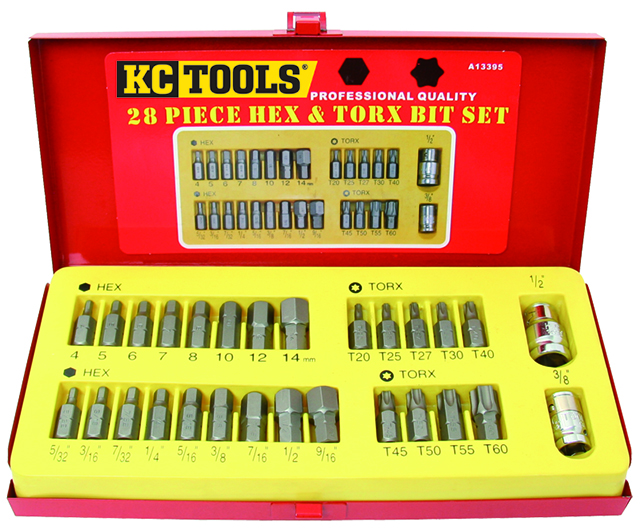 28 Piece Bit Set, Hex & Star