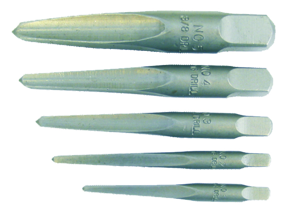 5 Piece Screw Extractor Set Straight Flute