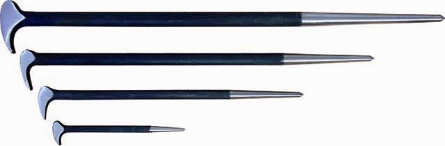 4 Piece Pry Bar Set, Rolling Head (10696, 10697, 10698, 10699)