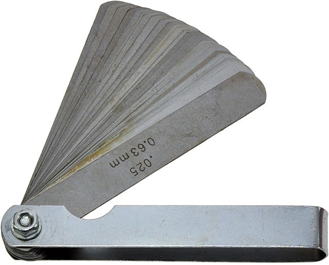 26 Blade Feeler Gauge, Round End, 89mm Long