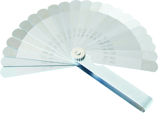22 Blade Feeler Gauge, Go-No-Go Stepped, 85mm Long