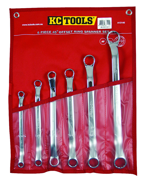 6 Piece Spanner Set, Ring, 3/8