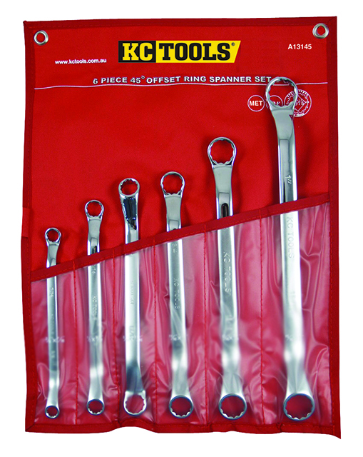 6 Piece Spanner Set, Ring, 8mm - 19mm