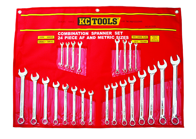24 Piece Spanner Set, Combination, 1/4