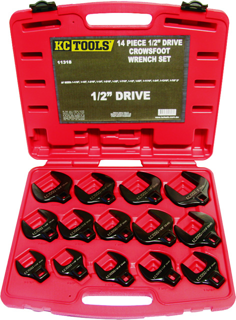 14 Piece AF x 1/2-Inch Drive Impact Crows Foot Spanner Set